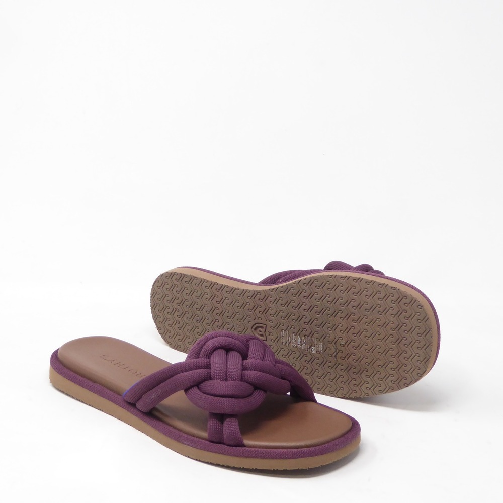 NEW Rothy's Women The Summer Sandals Blackberry Purple The Knot Slide Size 9